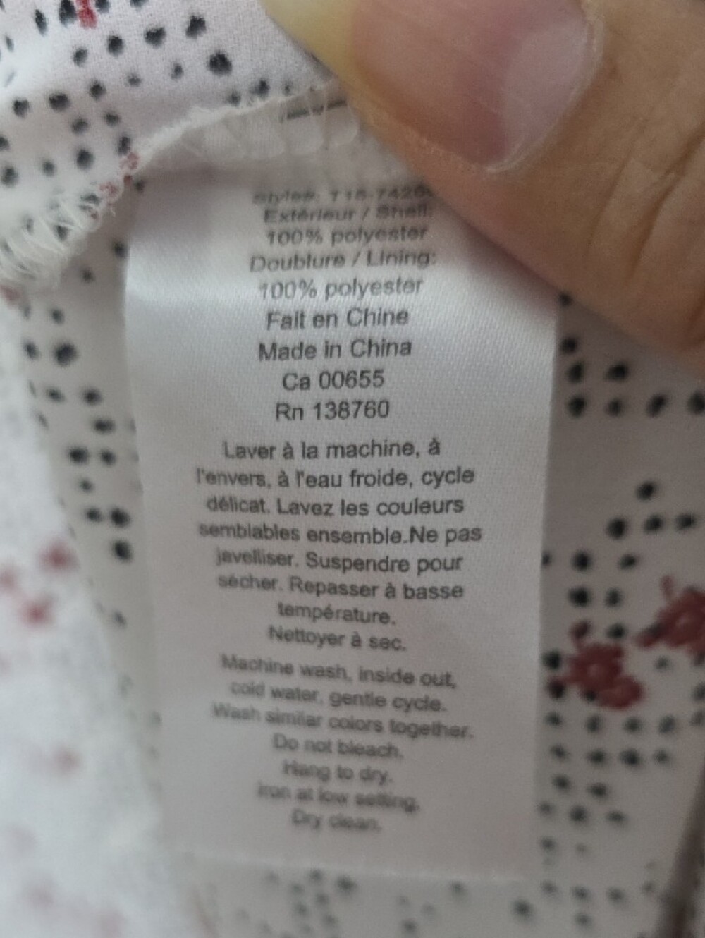 Worthington Cream Midi Dress with Red Ditsy Floral Print - Picture 3 of 5